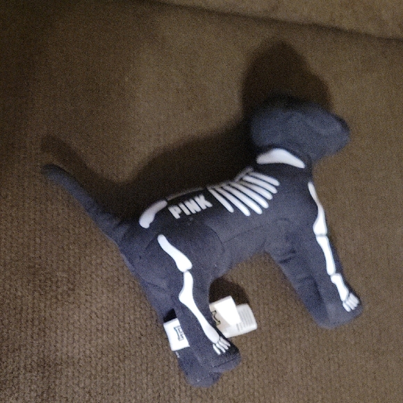 PINK Victoria's Secret Skeleton Dog Toy - Dark Black and White OS - Picture 8 of 14